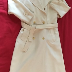 Women’s Pure Wool Winter White Trench Coat
