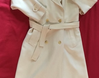 Women’s Pure Wool Winter White Trench Coat