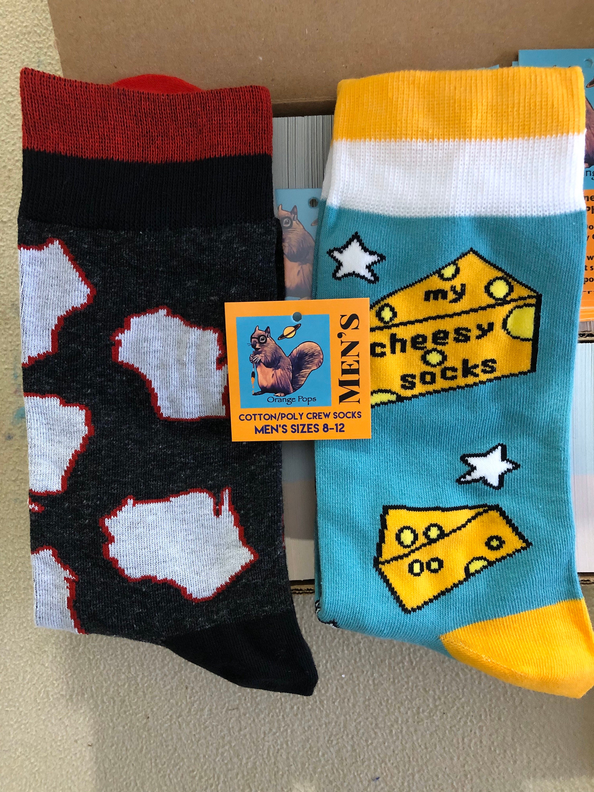 Cheese Socks for Men Etsy