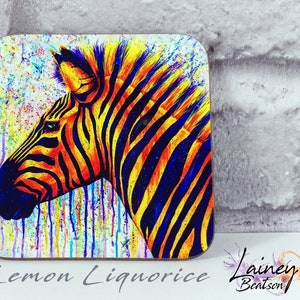 ZEBRA coaster, Zebra, mug coaster, Zebra lover, table coaster, drinks coaster, African gift, Zebra gift, animal coaster