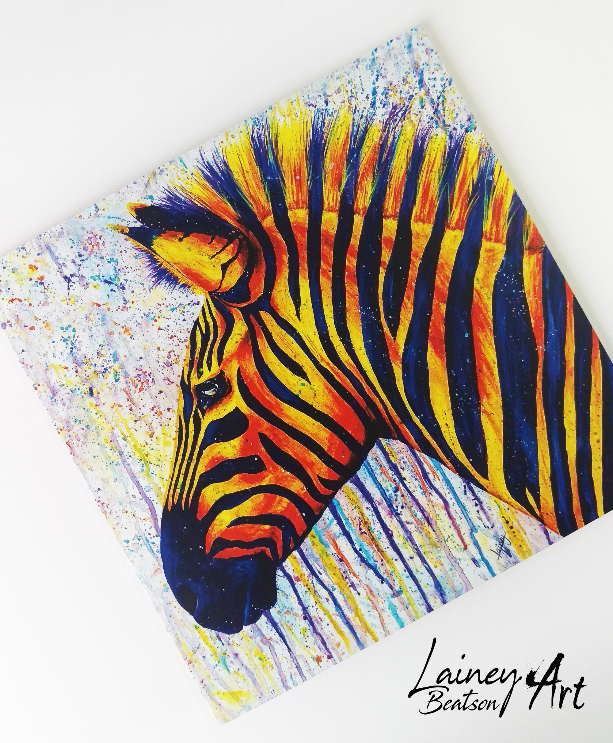 Zebra Card Card Zebra Card Zebra Greetings Card Zebra Gift Etsy