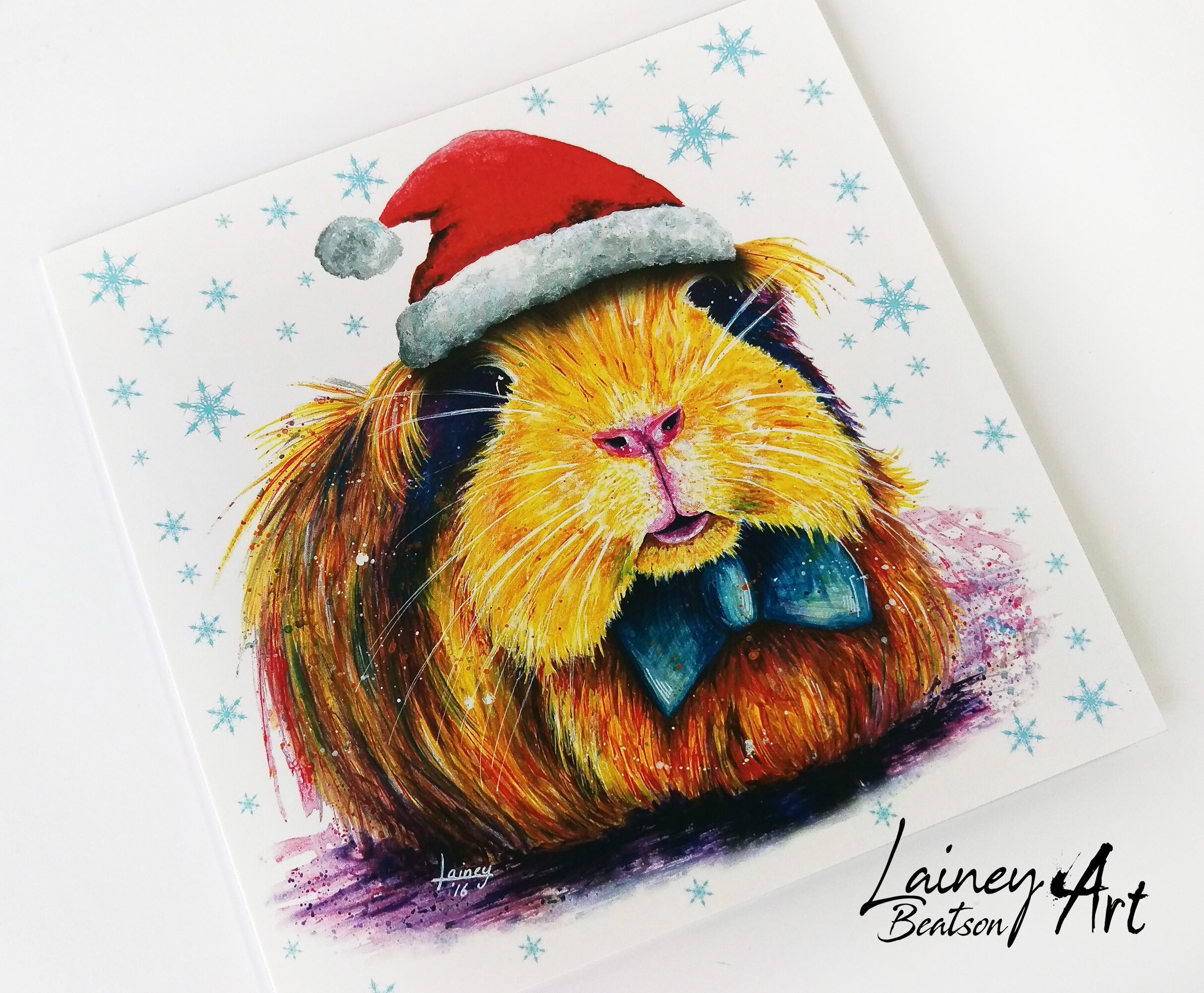 guinea-pig-christmas-card-christmas-card-guinea-pig-card-etsy