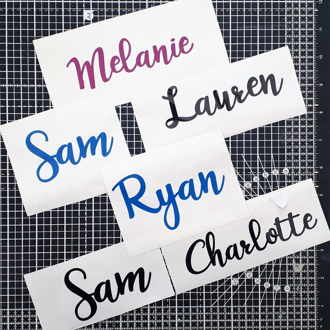Custom Vinyl Decals Vinyl Names Personalise Home Decor Etsy