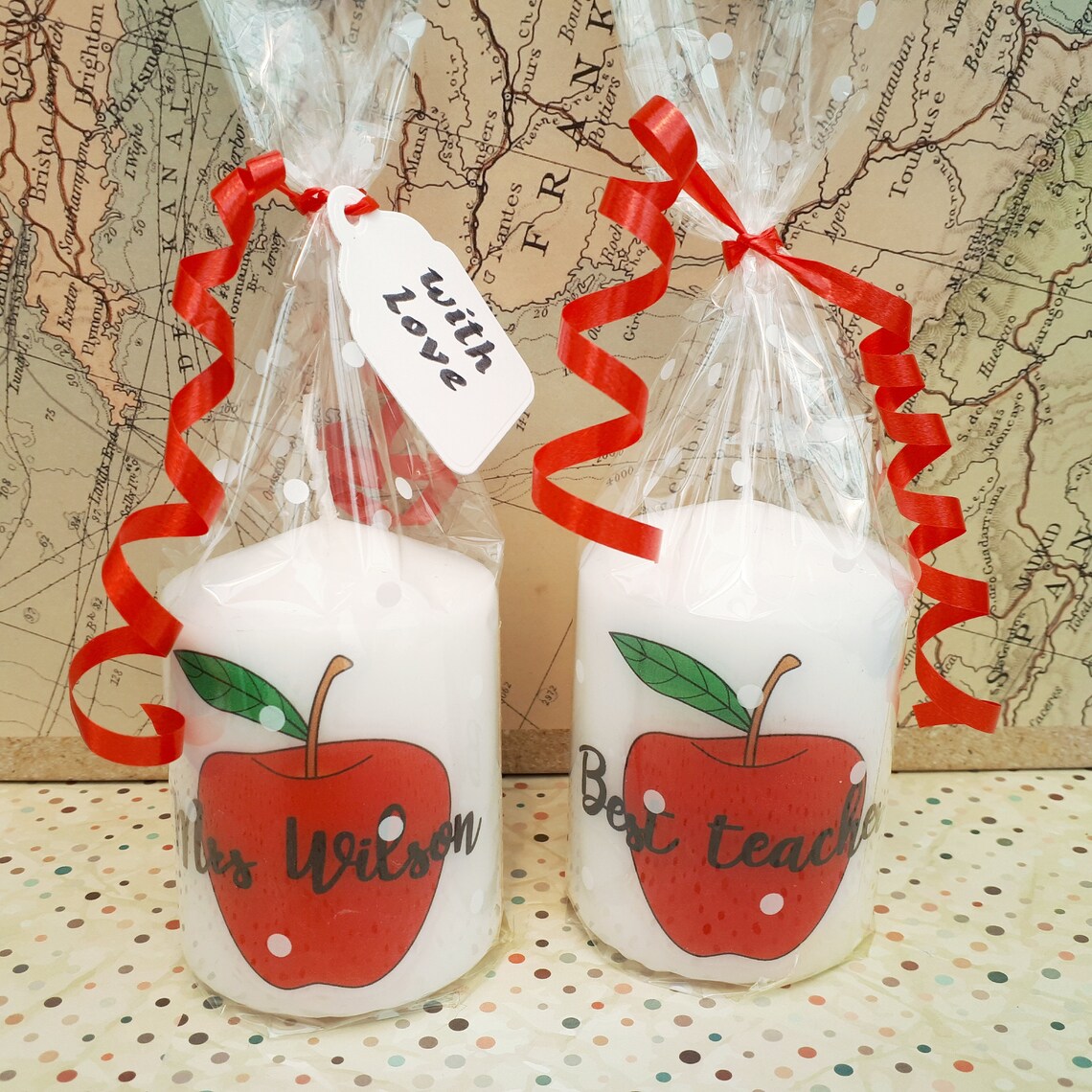 Personalised Teacher Gift Candles. End of Term Teacher gift. Etsy