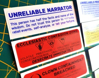 Weirdcore Warning Label Stickers