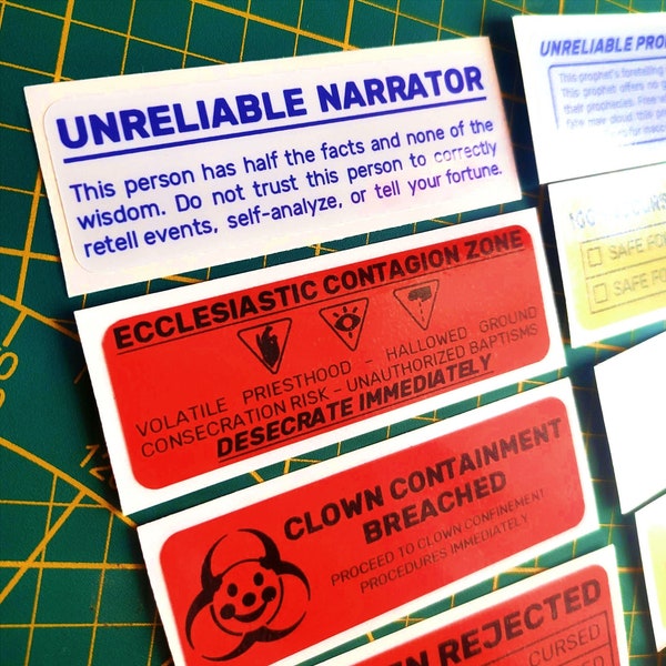 Weirdcore Warning Label Stickers