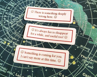 Cursed Fortune Cookie Stickers + Read Description! + Strange Omens in Durable Spill-proof Vinyl