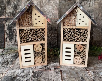 Bee, Bug, Insect House/Hotel with metal roof