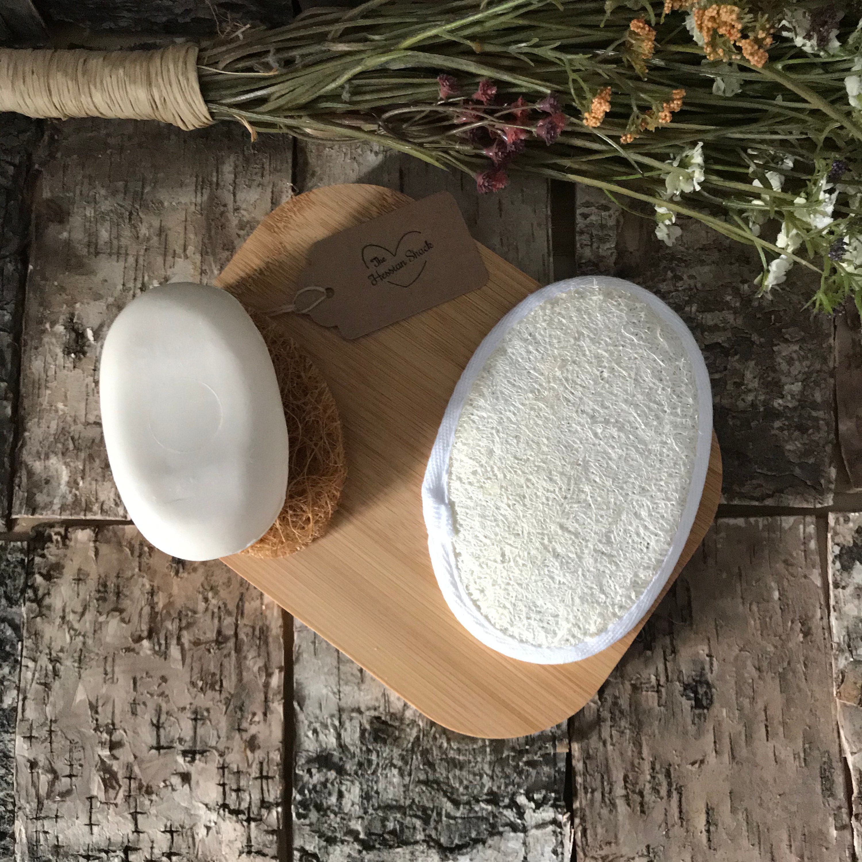 Natural Exfoliating Loofah Body Scrub oval Etsy UK
