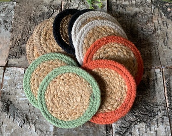 Natural Jute and Cotton Coasters