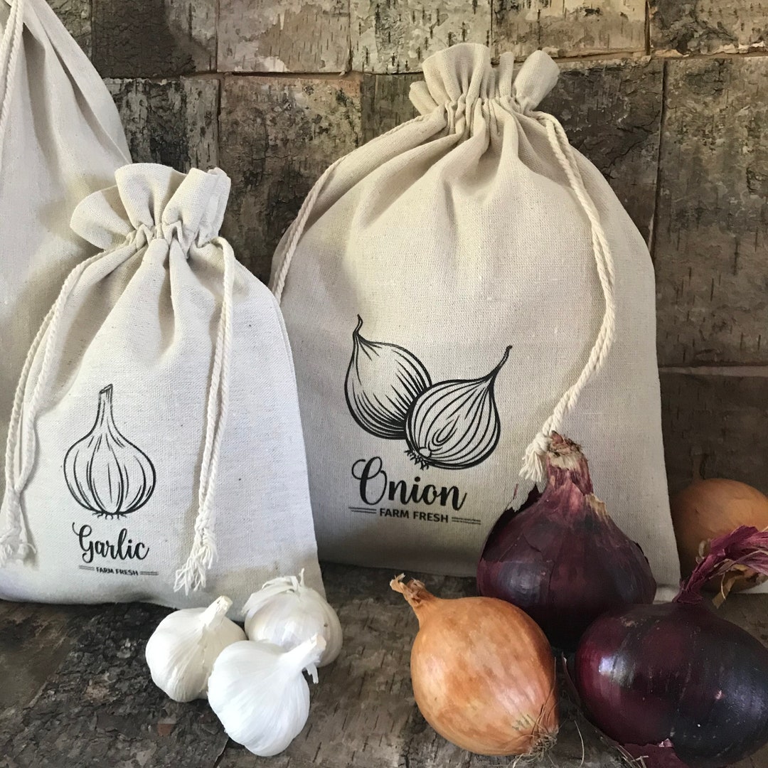 Linen Vegetable Sacks Onions and Garlic Etsy UK