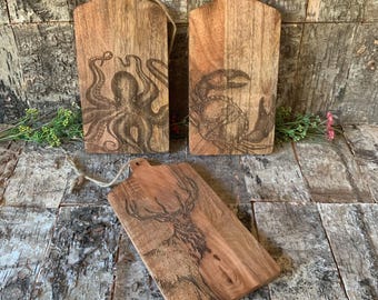 Etched mango wood, serving tray, snack tray,