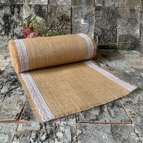 HESSIAN TABLE RUNNER Shabby Chic Rustic Party Decoration Etsy UK