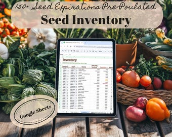 Seed Inventory Tracker - Digital Homestead & Garden Planner (Google Sheets)