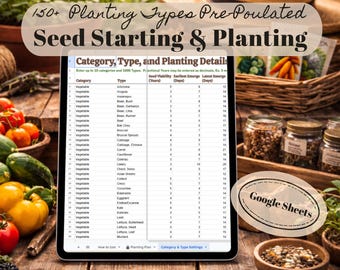 Seed Starting & Planting Plan Spreadsheet | Garden Planner with Frost Dates (Google Sheets)