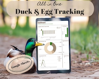 Duck Tracker & Egg Production Planner - Digital Homestead Tool via Online Spreadsheet (Google Sheets)