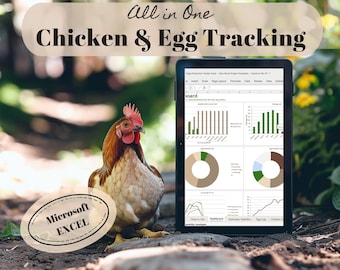 Chicken Tracker & Egg Production Planner - Digital Homestead Tool via Excel Workbook (Microsoft Excel)