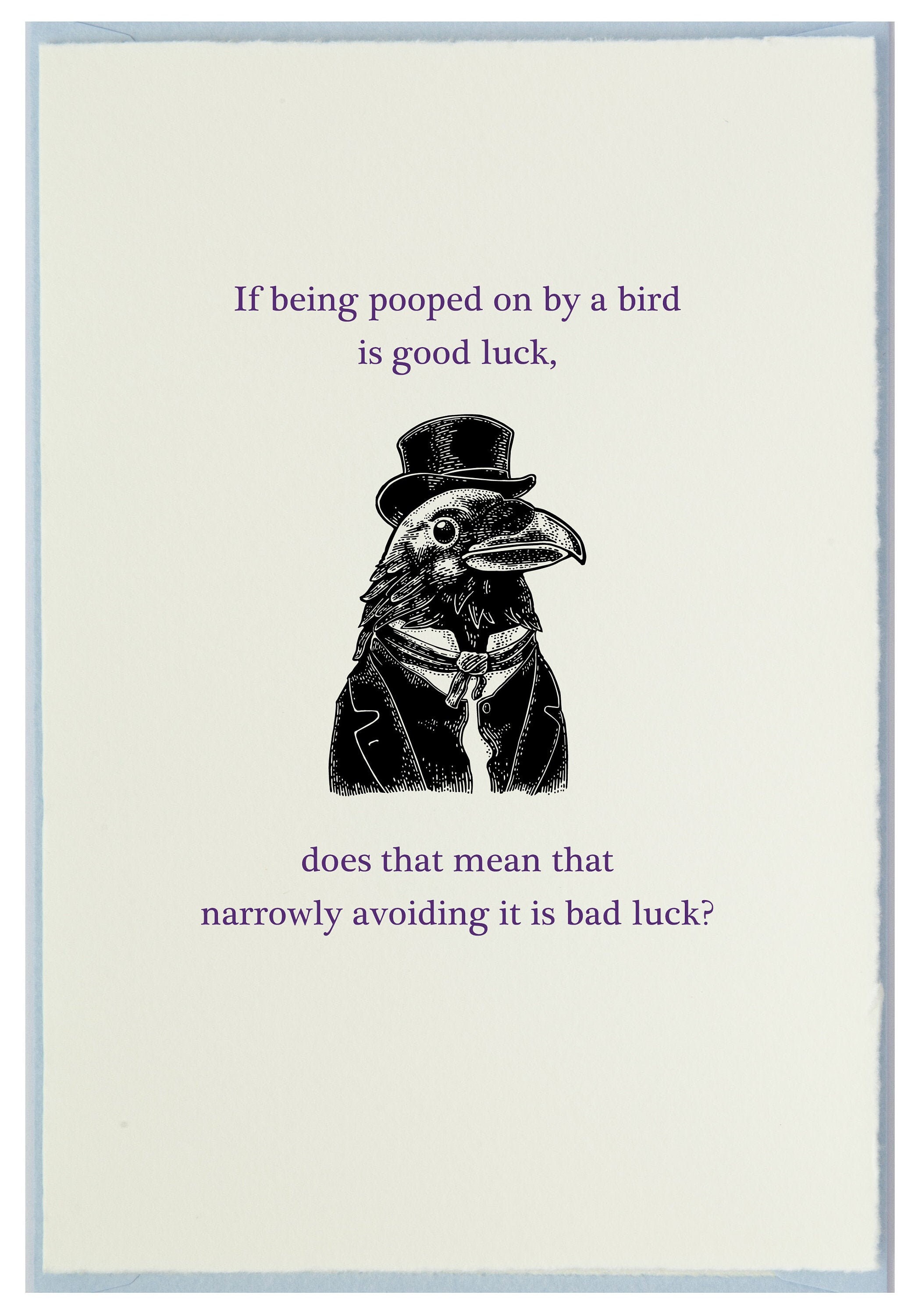 Bird Poop Good Luck Superstition Card on Italian-made Paper - Etsy