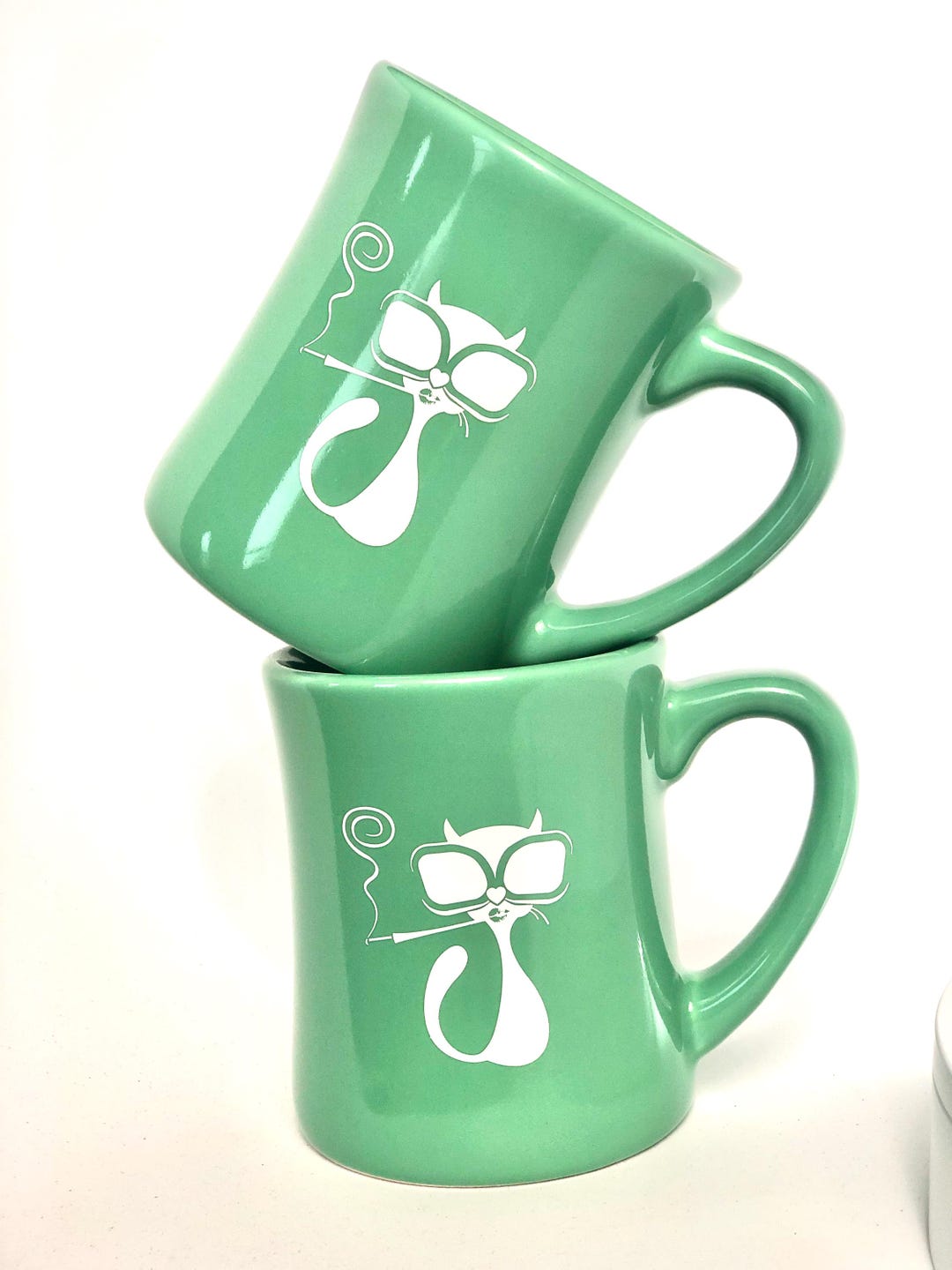 Retro Diner Mug Made In California With Unique Cool Cat That Ships Free Retro Diner Mug Made In California With Unique Cool Cat That Ships Free
