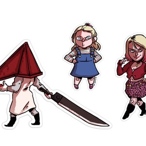 Silent Hill 2 | Spooky cute Pyramid Head vinyl stickers pack