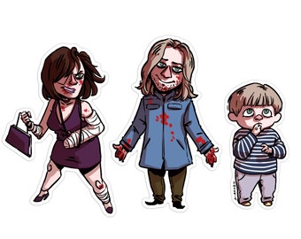 Silent Hill 4: the Room | Spooky cute Walter Sulivan vinyl stickers pack