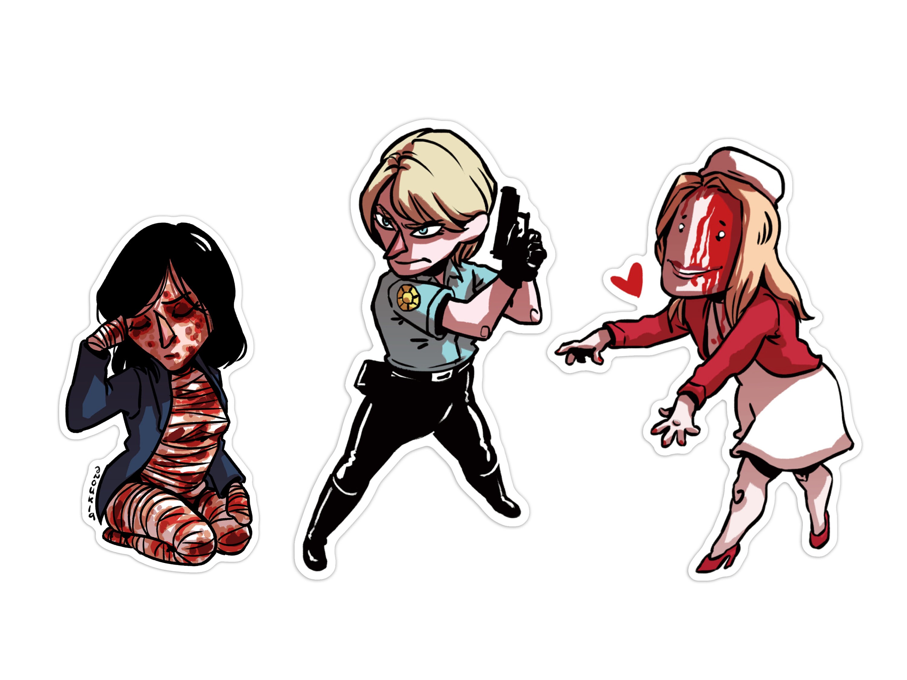Silent Hill Spooky Cute Cybil Bennett Vinyl Stickers Pack - Etsy