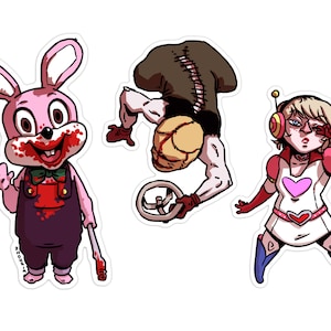 Silent Hill 3 Spooky cute Robbie the Rabbit vinyl stickers pack image 1