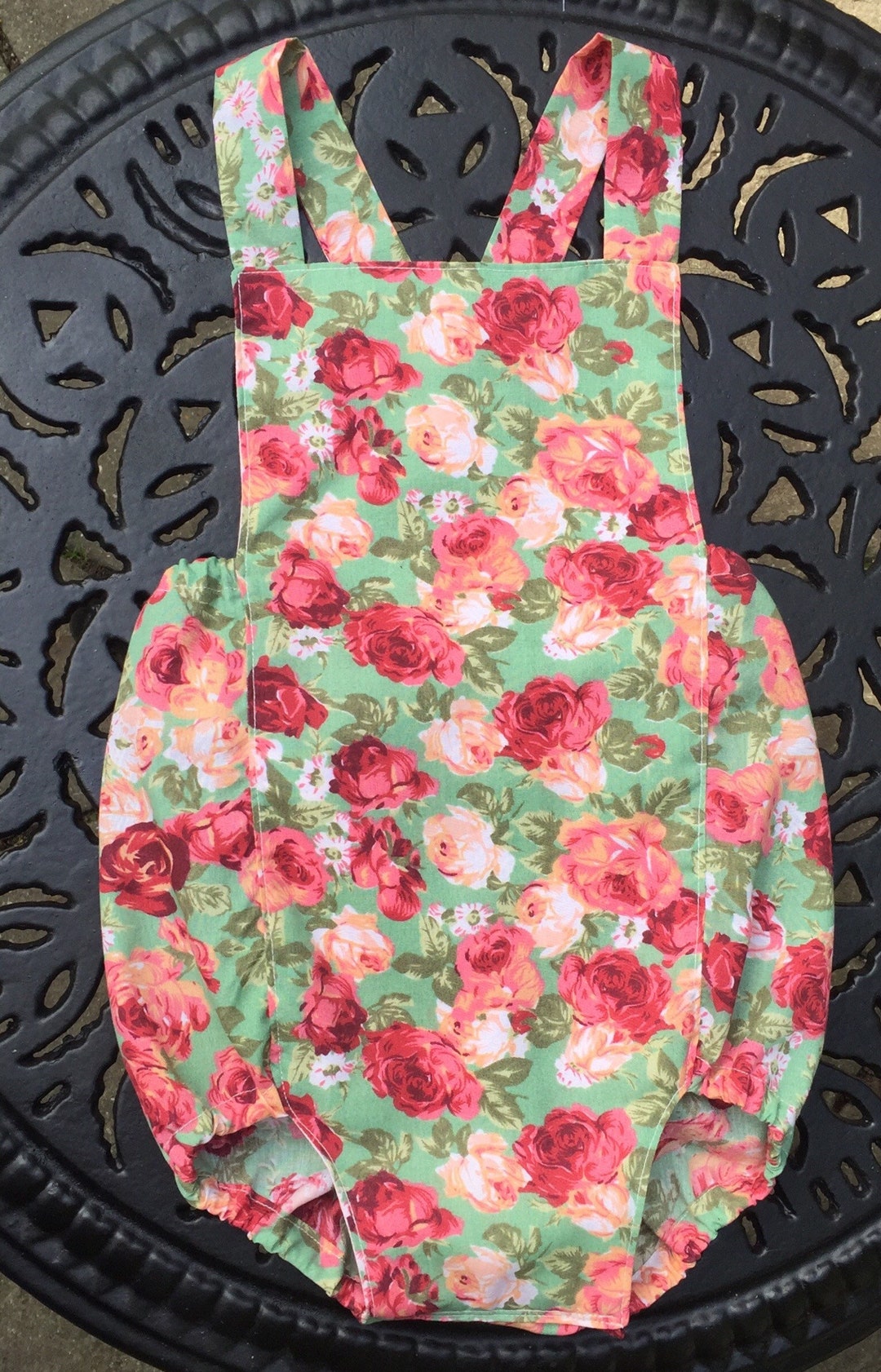 Baby Girl Romper Floral Bubble Romper Bloomer Shorts Sunsuit Etsy España