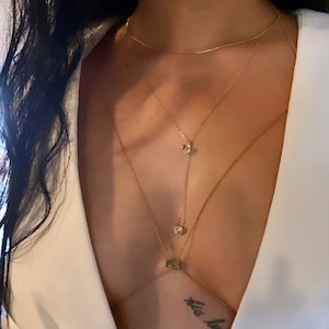 Body chain | layered body jewelry | bikini body jewelry | stackable jewelry | festival jewelry | minimalist jewelry | herringbone necklace