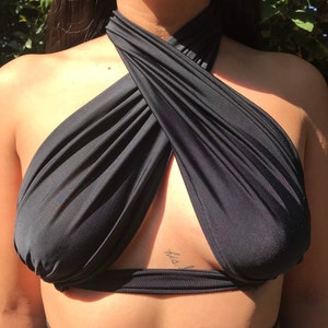 Cross Over Top, Neckholder Top, Bademode, Frauenkleidung, Crop Top, Festival Top, Rave Top, Bikinioberteil, Sommer Top, Strand Top
