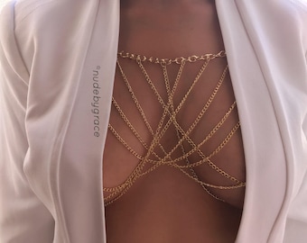 Full Rhinestone Body Chain Upper Body Necklace Rhinestone, 42% OFF