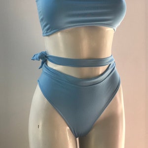2 piece set, high cut bottoms, bandeau top, bikini, beachwear, swimwear, festival bikini, gift for her, rave set, summer bikini, vacation
