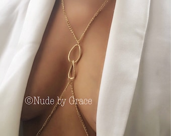 curb chain Body Chain, bikini body jewelry, layered body chain, beach body chain, rave body chain, festival body chain, minimalist, gift