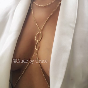 curb chain Body Chain, bikini body jewelry, layered body chain, beach body chain, rave body chain, festival body chain, minimalist, gift