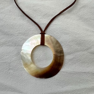 Cord shell necklace | natural shell necklace | donut shell necklace | coastal necklace | island necklace | rustic shell necklace
