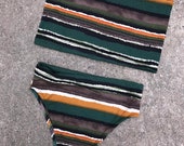 Olive green striped set, bikini, sexy bikini, beachwear, swimwear, cheeky bottom, festival fashion, rave fashion, striped mesh set