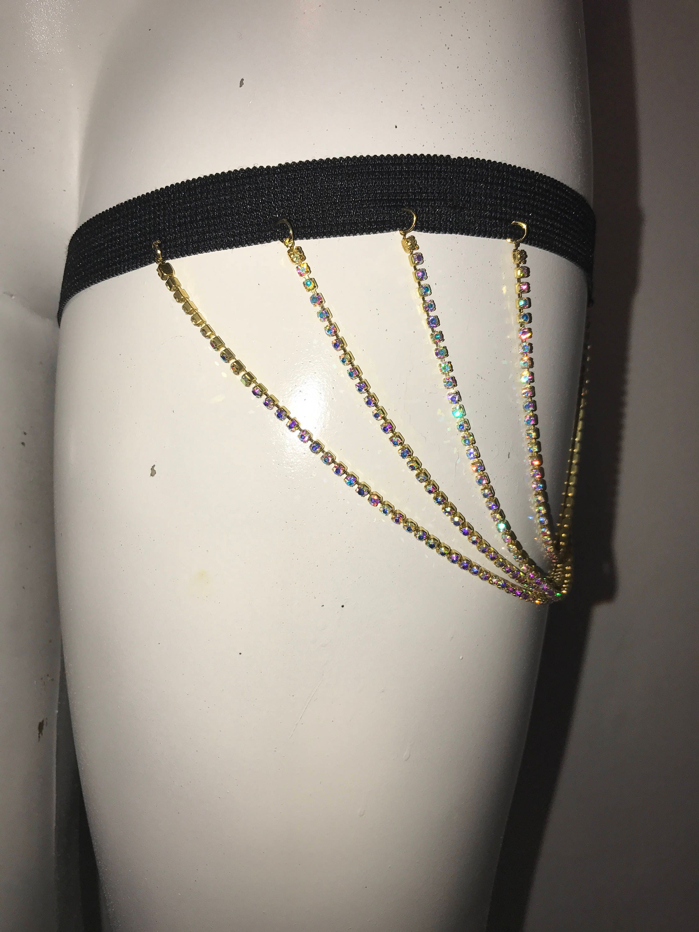 Thigh High Crystal Jewelry Body Jewelry Leg Bracelet Etsy