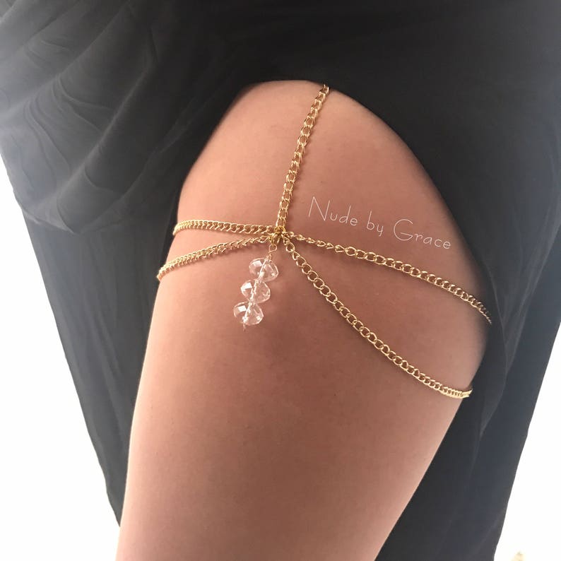 Thigh High Crystal Jewelry Body Jewelry Leg Bracelet Etsy