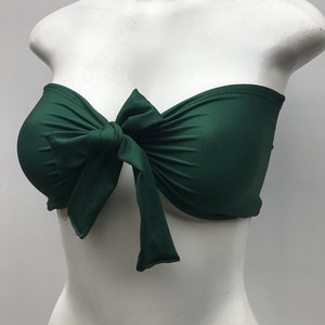 Bow rib top, bandeau top, strapless top, beachwear, woman clothing, crop top, festival top, tube top, bikini top