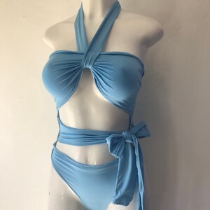 bikini, bikini, badkläder, festivalbikini, bodysuit, högt skuren bikini, axelbandslös bikini, strandkläder, present, tävlingskostym, sommar bild 6