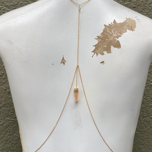 Chaîne de corps en cristal, bijoux, chaîne de corps superposée dans le dos, bijoux dans le dos, bijoux de festival, cadeau pour elle, bijoux de festival