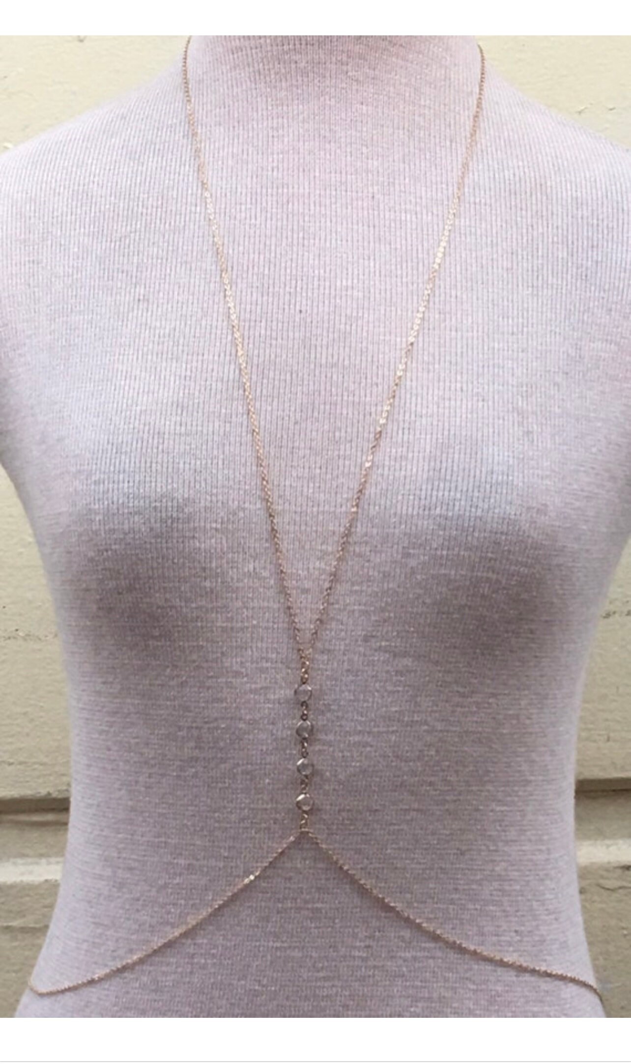 Crystal Body Chain Layering Body Chain Bikini Body Jewelry Etsy