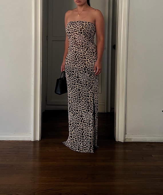 sheer vacation dress Sheer Luck Thea Strapless Mesh Backless Maxi Dress (Vacation/Fairy Style) S