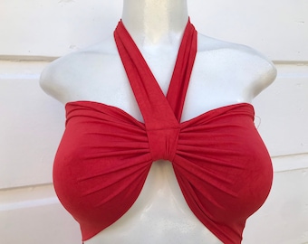 ルーシュホルタートップ、リブトップ、バンドゥトップ、ストラップレストップ、ビーチウェア、女性服、クロップトップ、フェスティバルトップ、チューブトップ、ビキニトップ