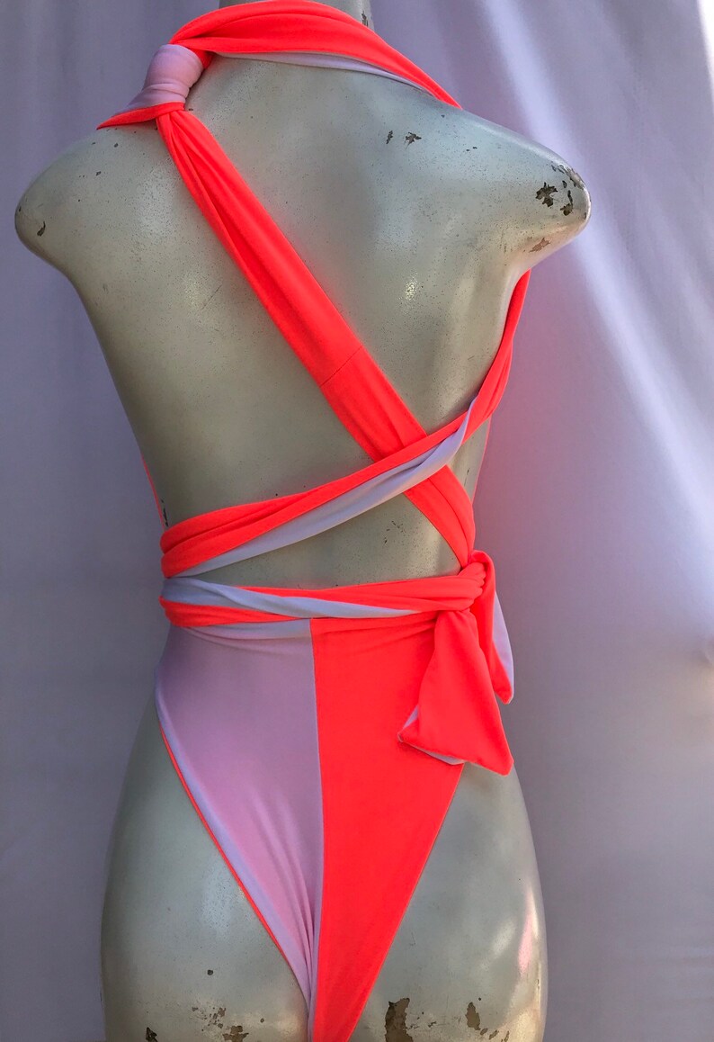 Contrast Bikini Bikini Swimwear Festival Bikini Bodysuit Etsy