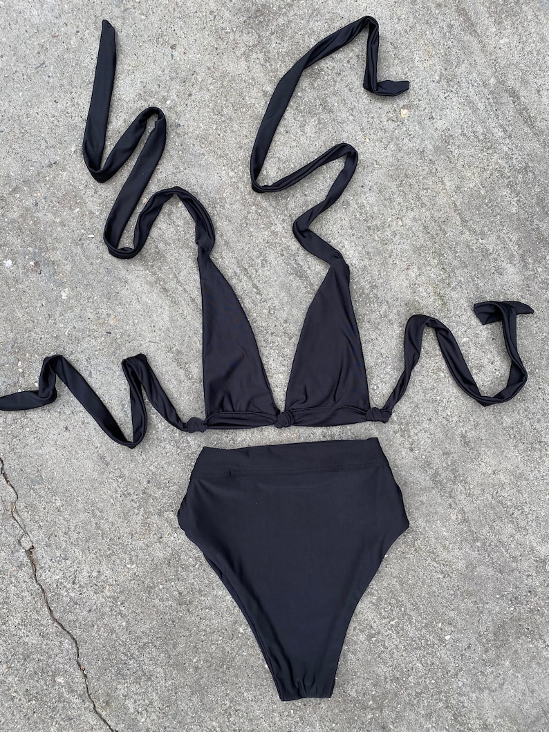 2 piece bikini set, bikini, beachwear, swimwear, festival bikini, micro mini top, bra top, summer bikini, vacation outfit, show outfit, gift image 1