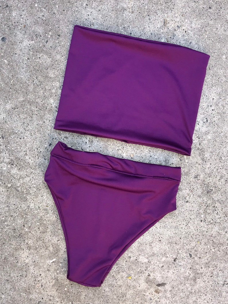 Plum set bikini sexy bikini beachwear swimwear cheeky Etsy