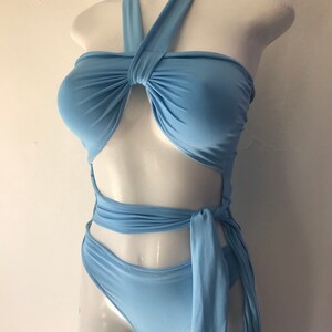 bikini, bikini, badkläder, festivalbikini, bodysuit, högt skuren bikini, axelbandslös bikini, strandkläder, present, tävlingskostym, sommar bild 3