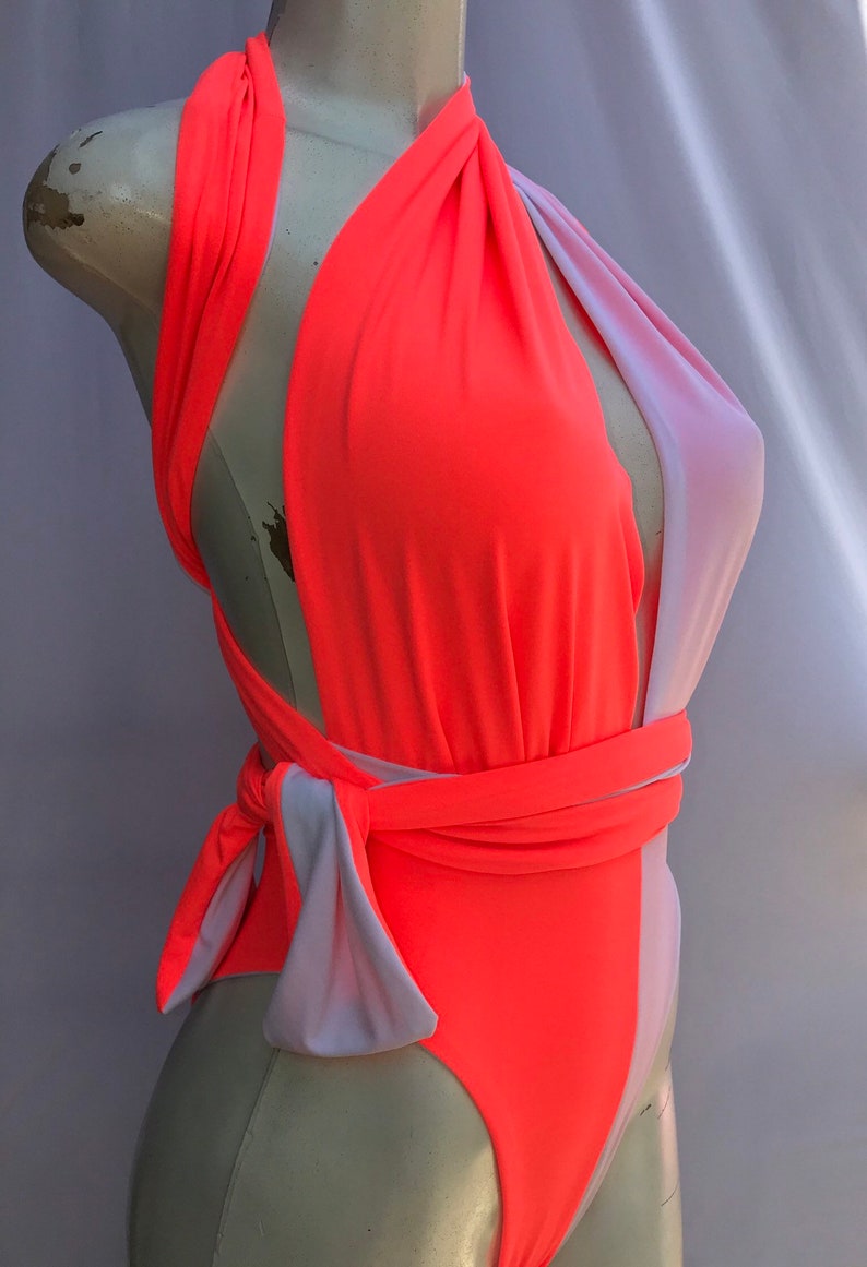 Contrast Bikini Bikini Swimwear Festival Bikini Bodysuit Etsy