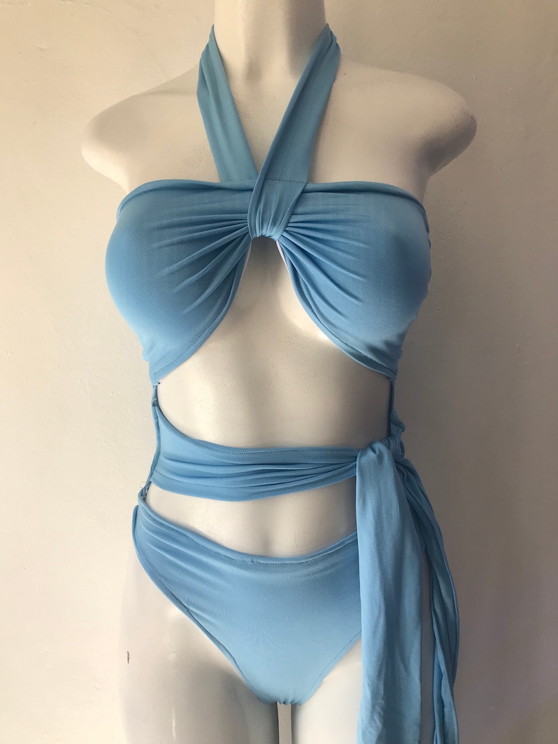 bikini, bikini, badkläder, festivalbikini, bodysuit, högt skuren bikini, axelbandslös bikini, strandkläder, present, tävlingskostym, sommar bild 4